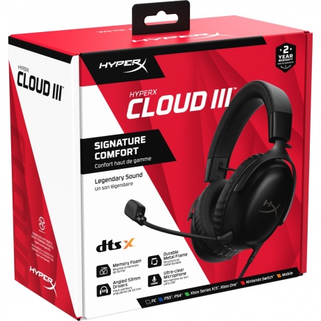 Наушники HyperX Cloud III Black 727A8AA - фото 9