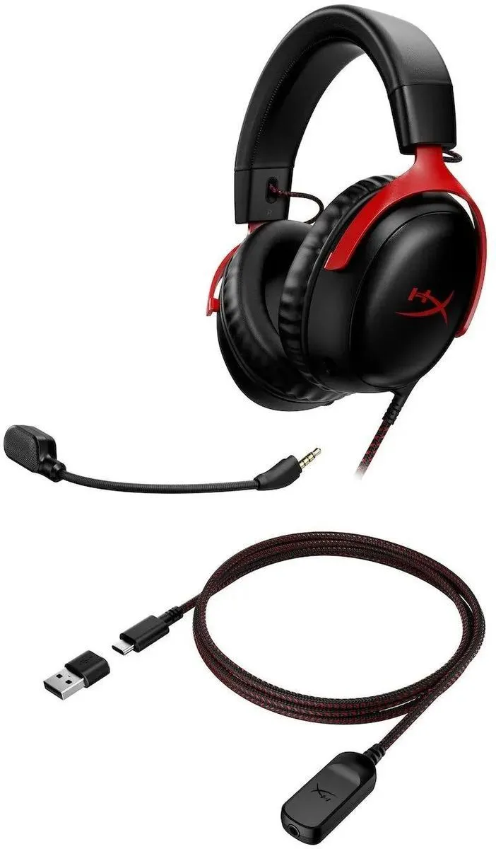 Наушники HyperX Cloud III чёрно-красная (727A9AA) - фото 6