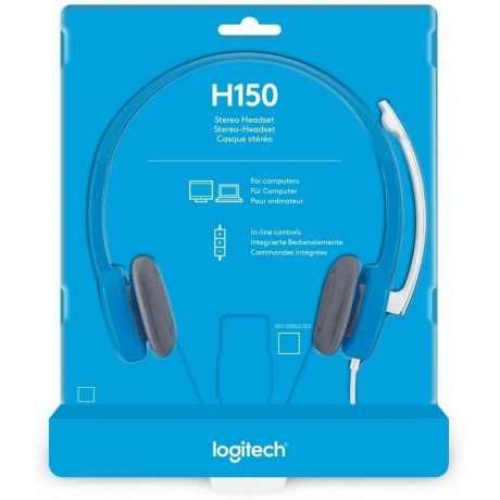 Наушники Logitech Stereo Headset (Borg) H150 981-000372 Blue - фото 15