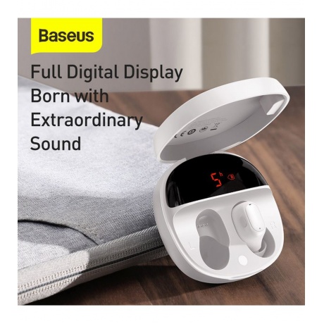 Наушники Baseus Encok WM01 Plus True Wireless Earphones White (NGWM010002) - фото 2