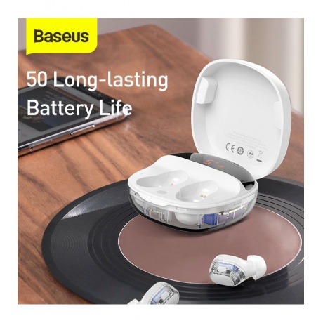 Наушники Baseus Encok WM01 Plus True Wireless Earphones White (NGWM010002) - фото 4