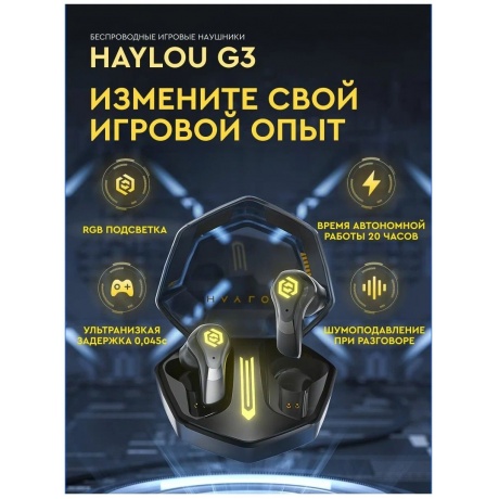 Беспроводные наушники Haylou G3 (Haylou G003) Black - фото 16