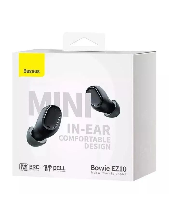 Наушники Baseus Bowie EZ10 True Black (A00054300116-Z1) наушники baseus true wireless earphones bowie e8 black nge8 01