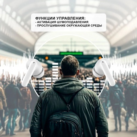 Наушники QCY T13 ANC 2 White (BH23HT09A) - фото 6