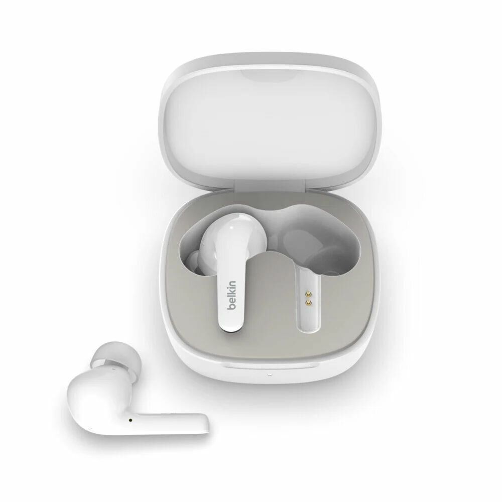 цена Наушники Belkin Soundform Flow Noise Cancelling Earbuds белый