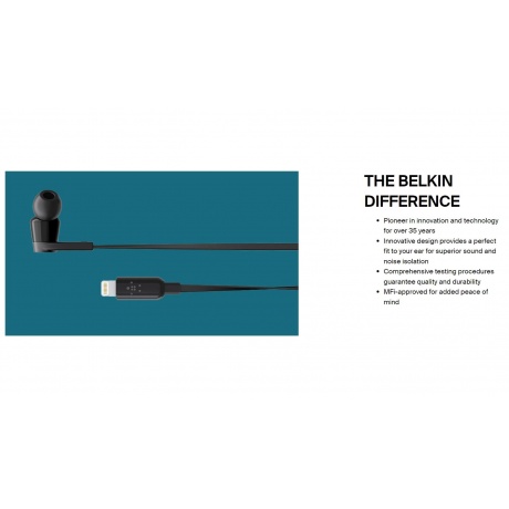 Наушники Belkin Soundform Headphones with Lightning Connector белый - фото 13
