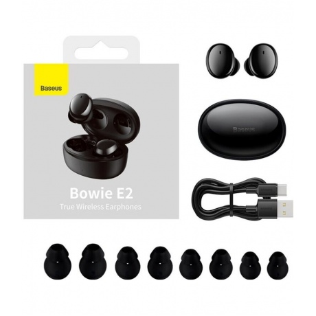 Наушники Baseus True Wireless Earphones Bowie E2 Black (NGTW090001) - фото 6