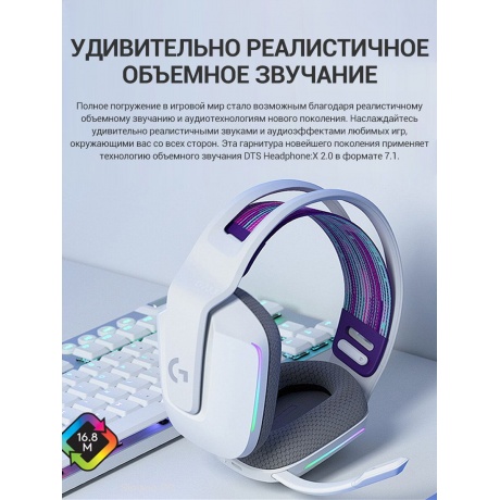 Наушники Logitech G733 Lightspeed Gaming Headset Lilac (981-000890) - фото 11