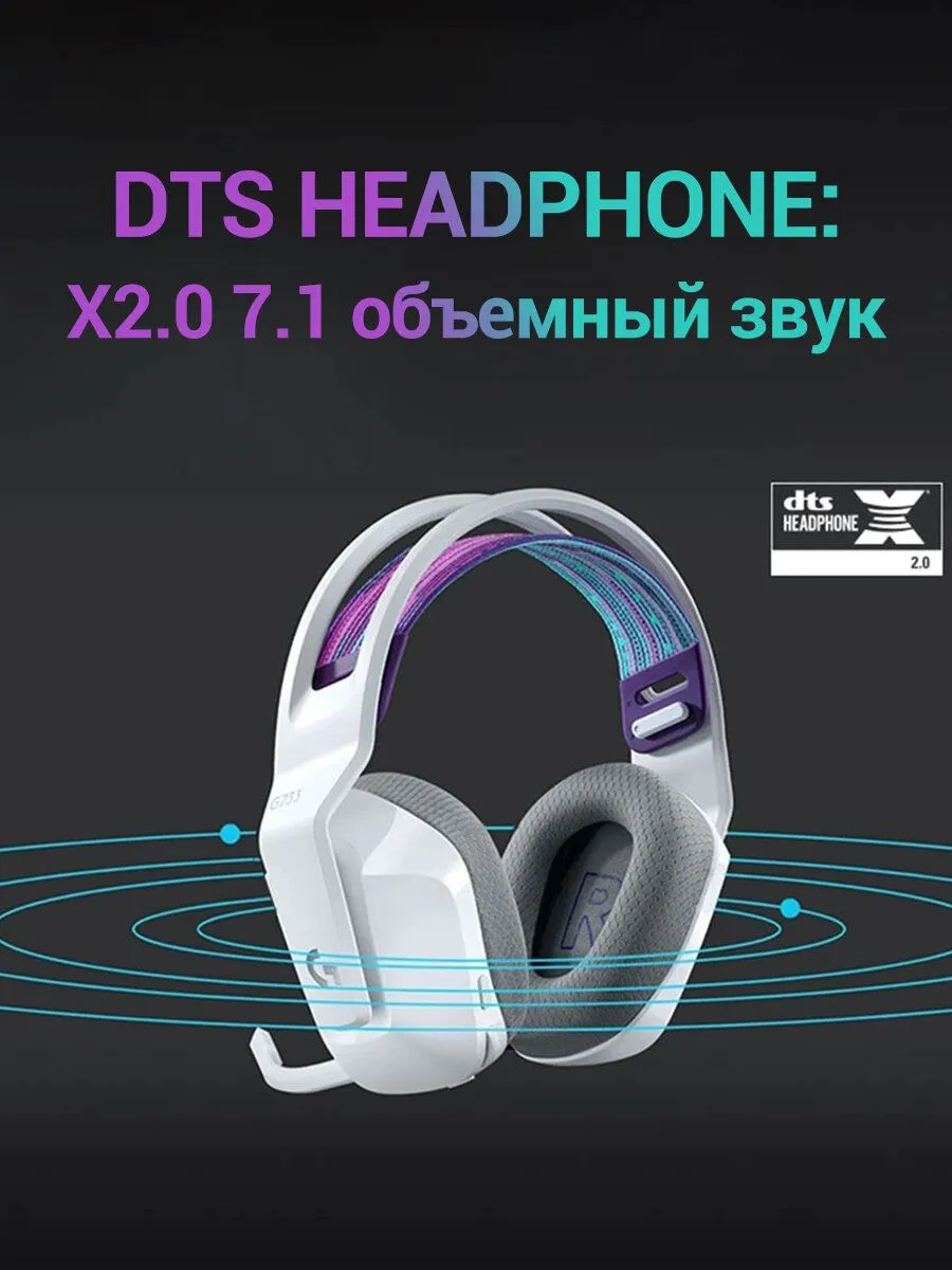 Наушники Logitech G733 Lightspeed Gaming Headset Lilac (981-000890) - фото 9