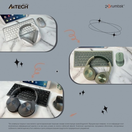Наушники A4Tech 2Drumtek BH300 Ash Grey - фото 27