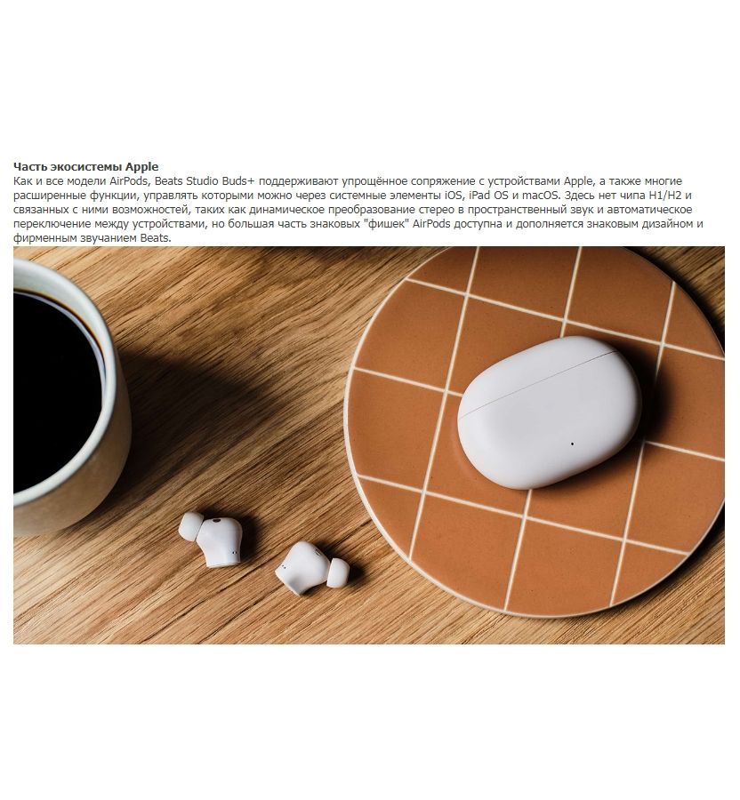 Наушники Beats Studio Buds Plus Cosmic Silver MT2P3 - фото 6