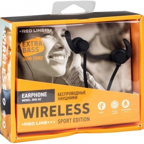 Наушники Red Line с микрофоном BHS - 02, черный - фото 4