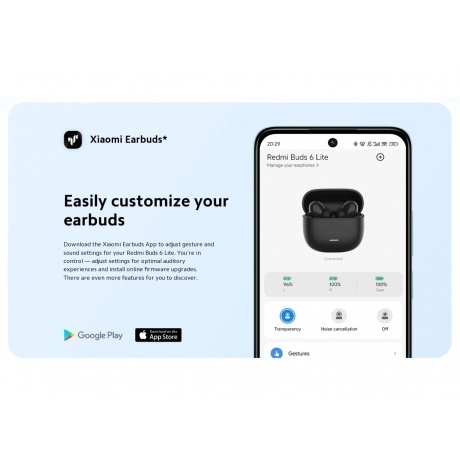Наушники Xiaomi Redmi Buds 6 Lite Black M2349E1 (BHR8653GL) - фото 30