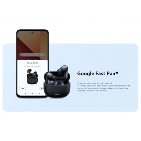 Наушники Xiaomi Redmi Buds 6 Lite Black M2349E1 (BHR8653GL) - фото 31