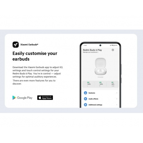 Наушники Xiaomi Redmi Buds 6 Play Black M2420E1 (BHR8776GL) - фото 28