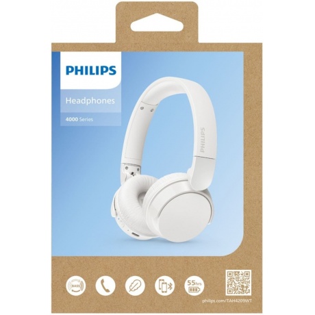 Наушники Philips TAH4209WT/00 белый - фото 11