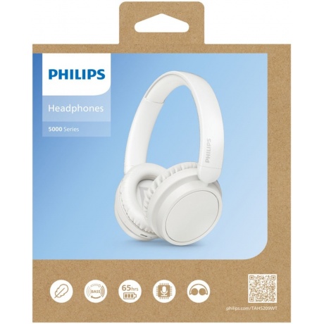 Наушники Philips TAH5209WT/00 белый - фото 10