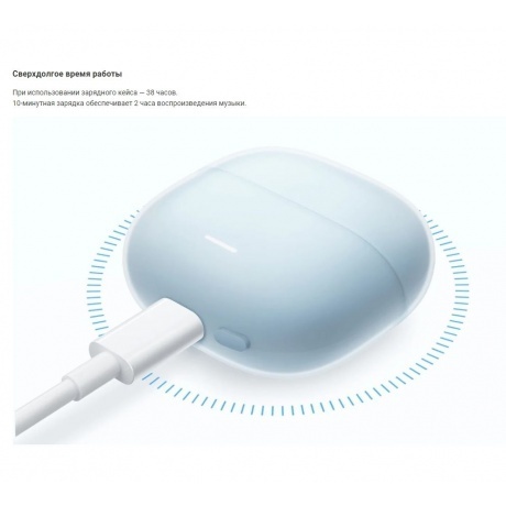 Наушники Xiaomi Redmi Buds 6 Lite Blue BHR8660GL - фото 29