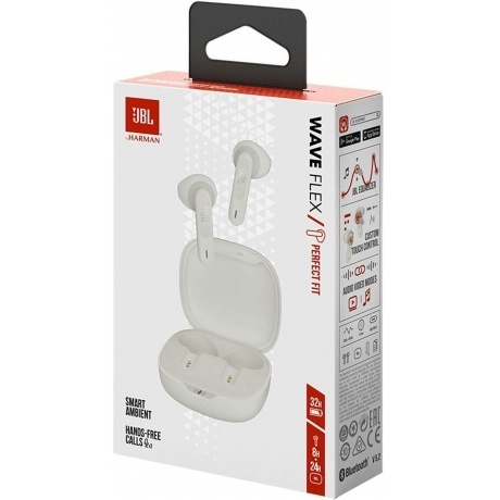 Наушники JBL, модель Wave Flex TWS, white - фото 12