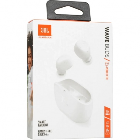 Наушники JBL, модель Wave Buds, белый - фото 8