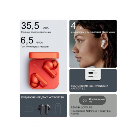Наушники Nothing CMF Buds Orange, B168 - фото 22