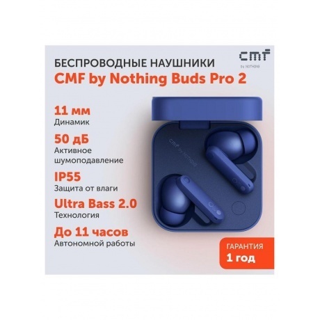 Наушники Nothing CMF Buds Pro 2 Dark Blue - фото 14