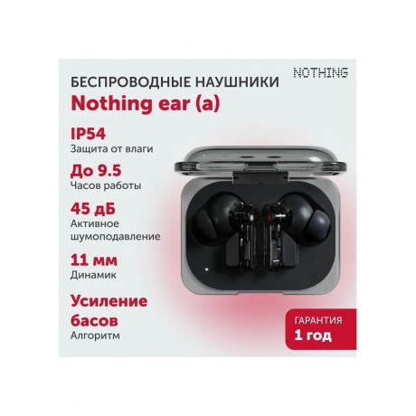 Наушники NOTHING EAR(A) Black A10600063 - фото 16