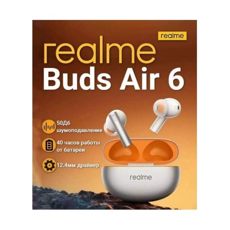 Наушники Realme Buds Air 6, серебристый - фото 15