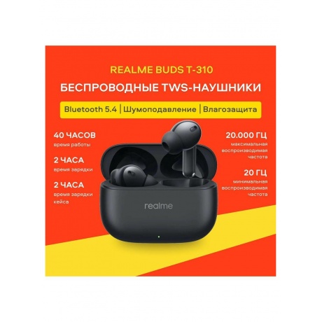 Наушники Realme Buds T310, черный - фото 16