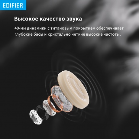 Наушники Edifier WH700NB, Bluetooth слоновая кость - фото 19