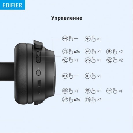 Наушники Edifier WH700NB, Bluetooth черный - фото 20