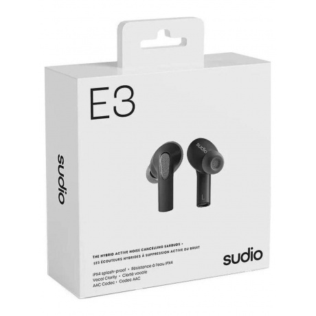 Беспроводные наушники Sudio E3 TWS черный - фото 4