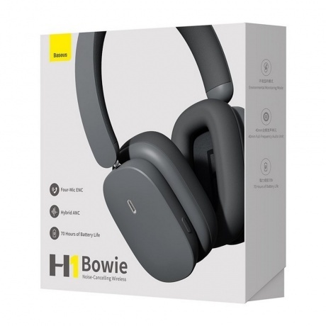 Наушники Baseus Bowie H1 Noise-Cancelling Grey (NGTW230213) - фото 7