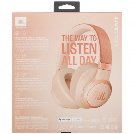 Наушники JBL Live 770NC (JBLLIVE770NCSAT) Beige - фото 20