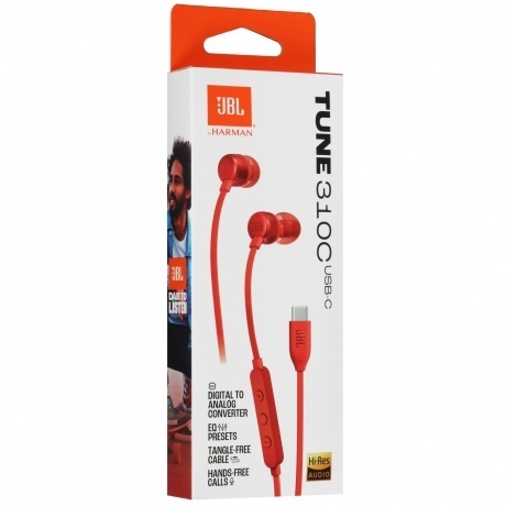 Наушники JBL Tune 310 красный - фото 12