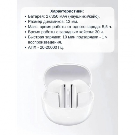 Наушники QCY AilyBuds Pro White (BH23HT10A) - фото 4