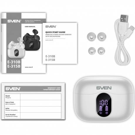 Наушники Sven E-310B (SV-022624) White - фото 6