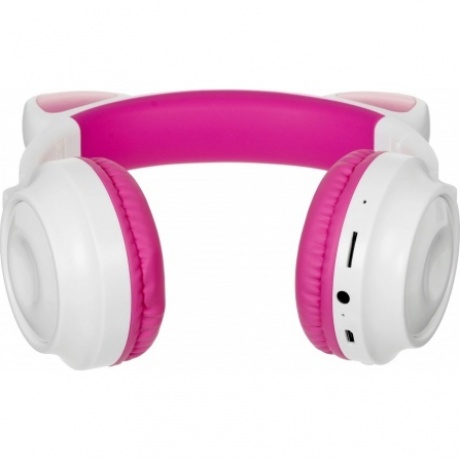 Наушники Qumo Party Cat ВТ 0025 White/Pink - фото 2