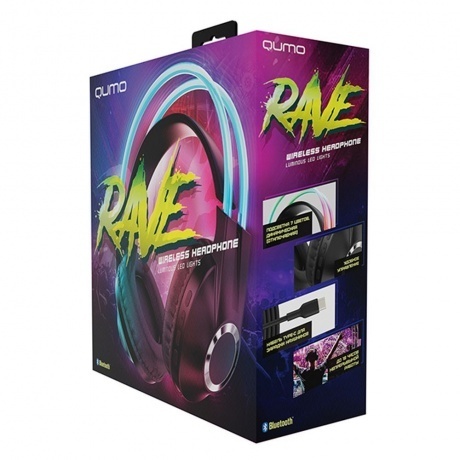 Наушники Qumo Party Rave BT 0076 Grey - фото 4