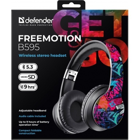 Наушники Defender FreeMotion B595 (63597) Graffiti - фото 8