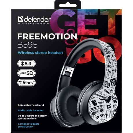 Наушники Defender FreeMotion B595 (63596) Black print - фото 7