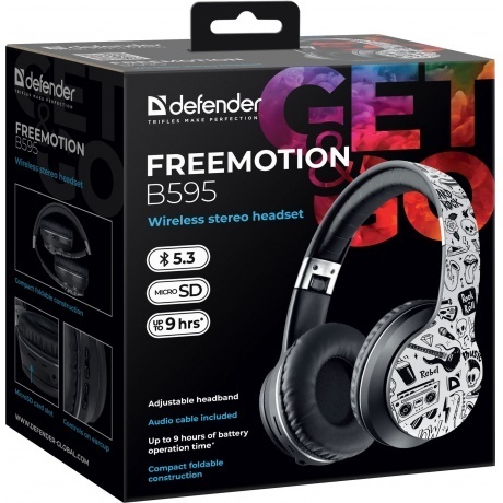 Наушники Defender FreeMotion B595 (63596) Black print - фото 8