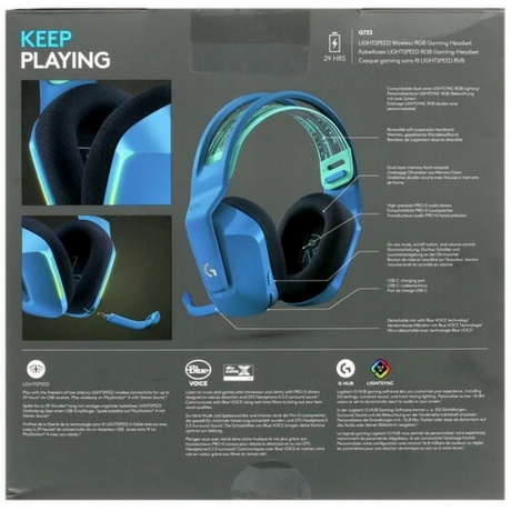 Наушники Logitech G733 LightSpeed (981-000945) Blue - фото 9