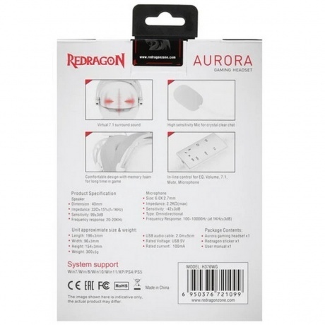 Наушники Redragon Aurora 7.1 (72109) White - фото 15