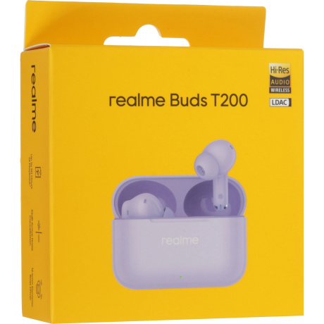 Наушники Realme Buds T200 RMA2410 Фиолетовый (Violet) - фото 10