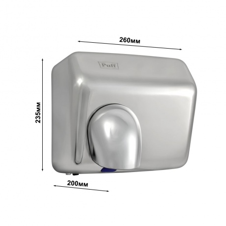 Сушилка для рук Puff 8847 2300Вт хром - фото 8