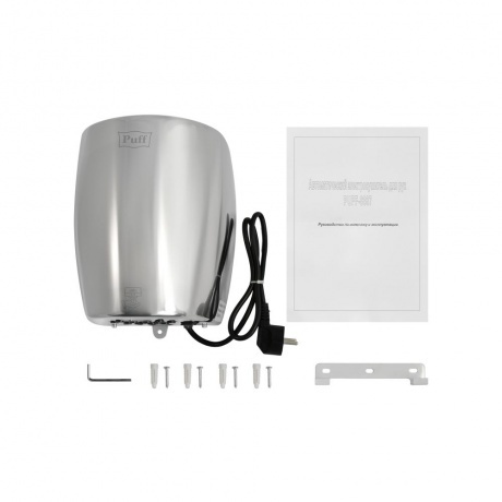 Сушилка для рук Puff 8887 1200Вт хром - фото 5