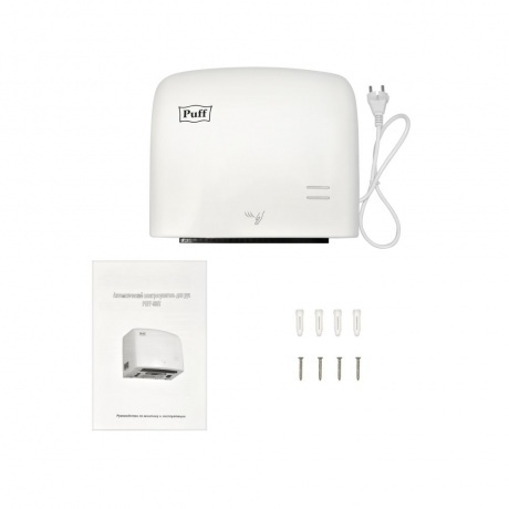 Сушилка для рук Puff 8807 1250Вт белый - фото 8