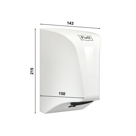 Электросушитель для рук &quot;Puff-8809&quot;, белый, 0,85 кВт - фото 6