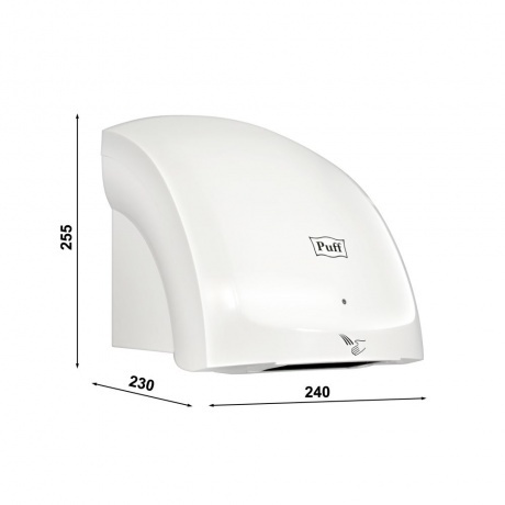 Электросушитель для рук "Puff-8817", белый, 1,8 кВт - фото 7